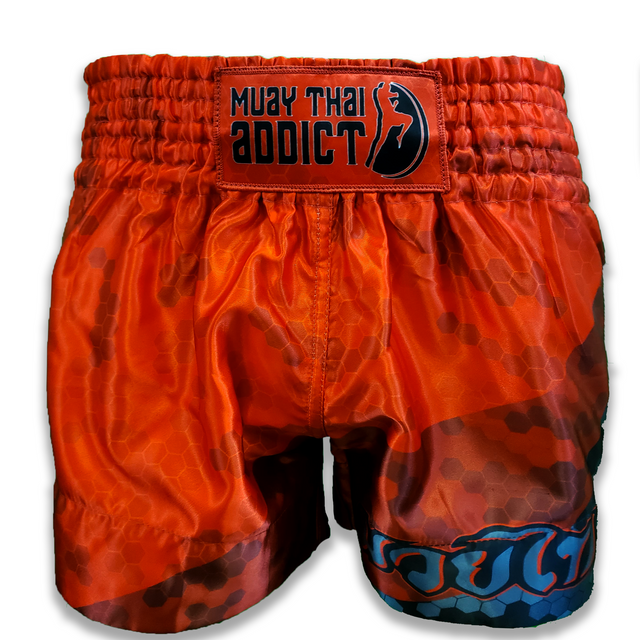 Honeycomb Fade Camo Muay Thai Shorts - Red